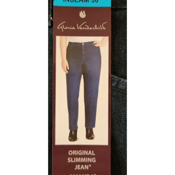 GLORIA VANDERBILT Women's Classic Amanda High Rise Tapered Jean Classic Fit 18W - Picture 4 of 8